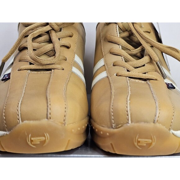 Phat Farm Mens Vintage Leather Tan Shoe Size 11 NOS NEW! Original Box - Picture 6 of 13